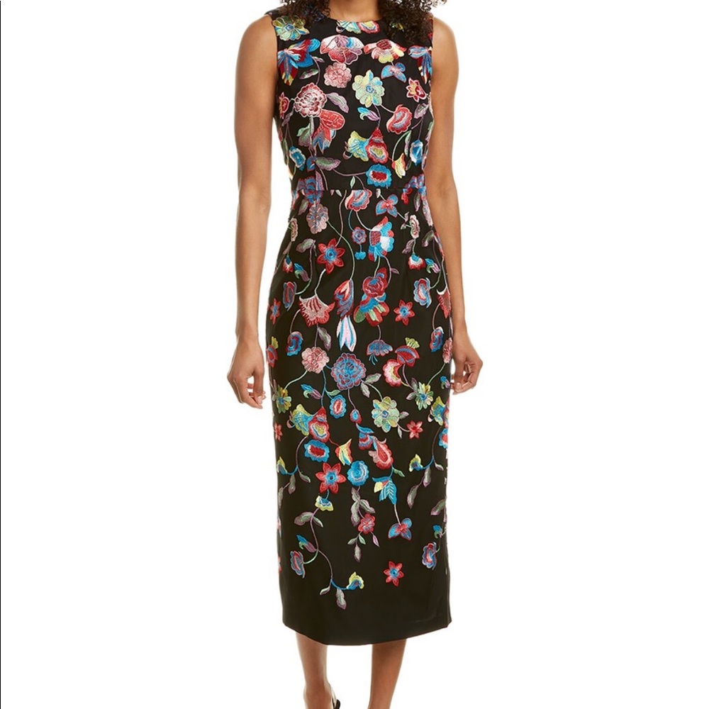 Monique lhuillier embroidered dress